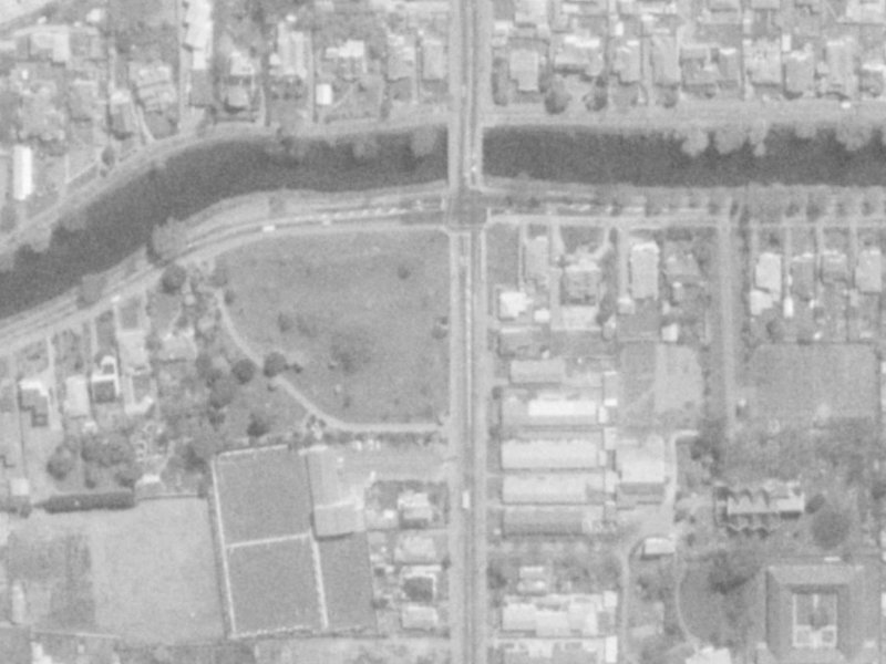 187-201 Stanmore Road from the air, 1975-1979