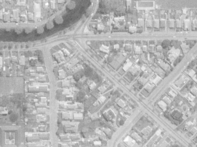 22 Linwood Avenue from the air, 1975-1979