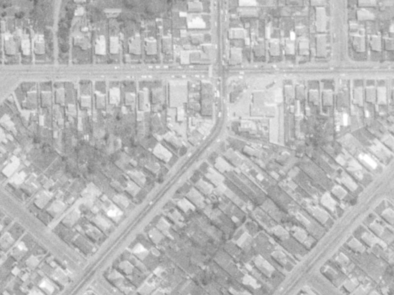 695A Gloucester Street from the air, 1975-1979
