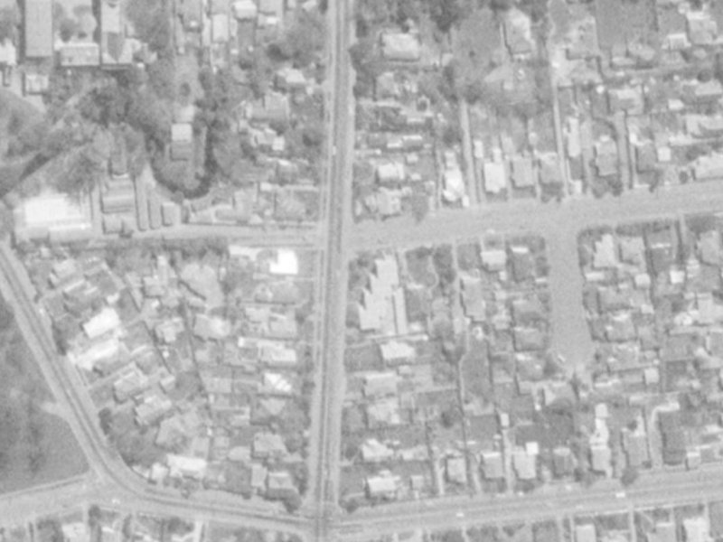 48 Straven Road from the air, 1975-1979
