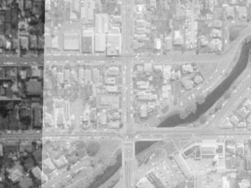 307 Madras Street from the air, 1975-1979
