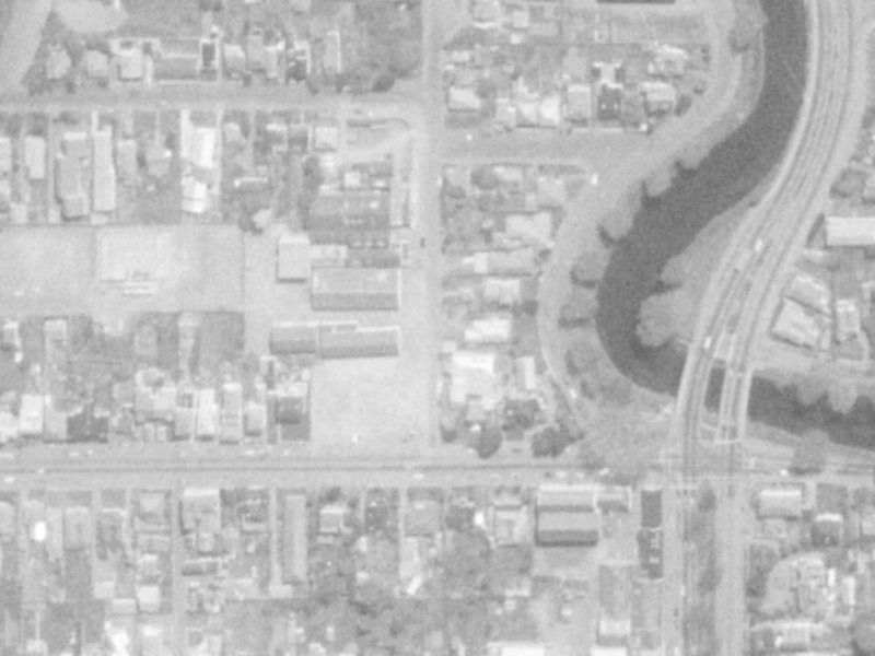 8 Bangor Street from the air, 1975-1979