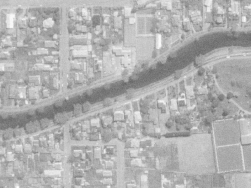 52 Avonside Drive from the air, 1975-1979