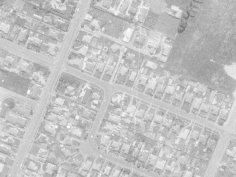 48 Worthy Street from the air, 1975-1979
