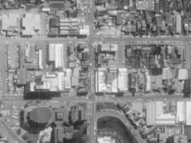 812 Colombo Street from the air, 1975-1979