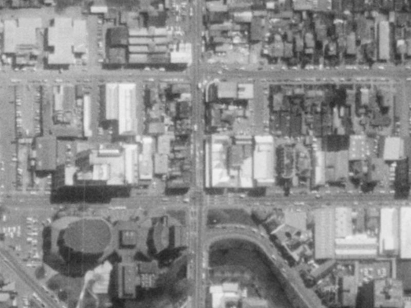 810 Colombo Street from the air, 1975-1979