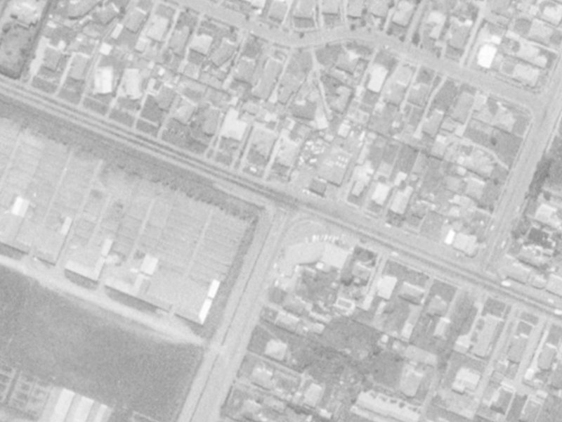 200 Yaldhurst Road from the air, 1975-1979
