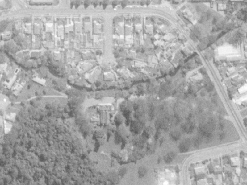 11 Girvan Street from the air, 1975-1979