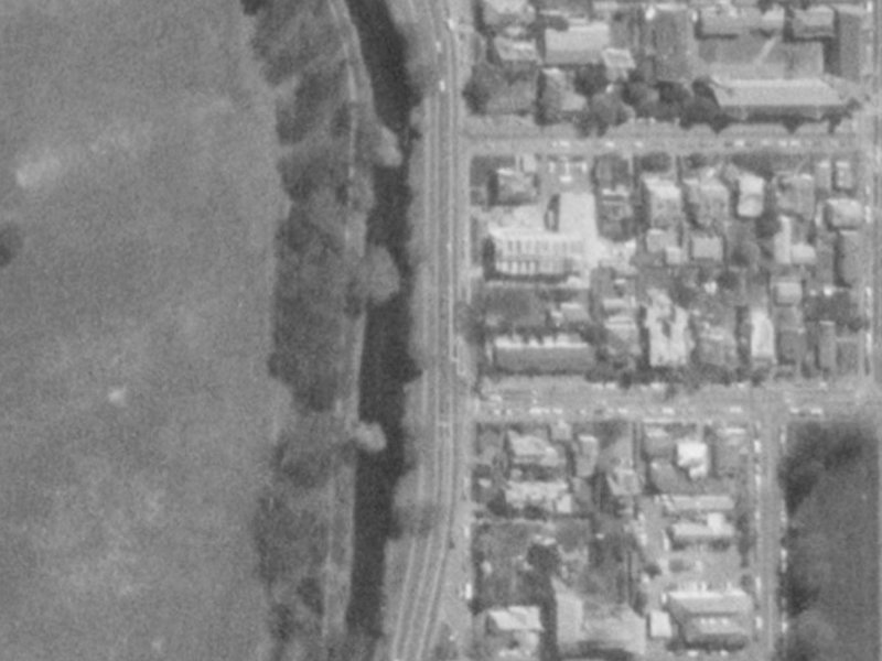 42–48 Park Terrace from the air, 1975-1979