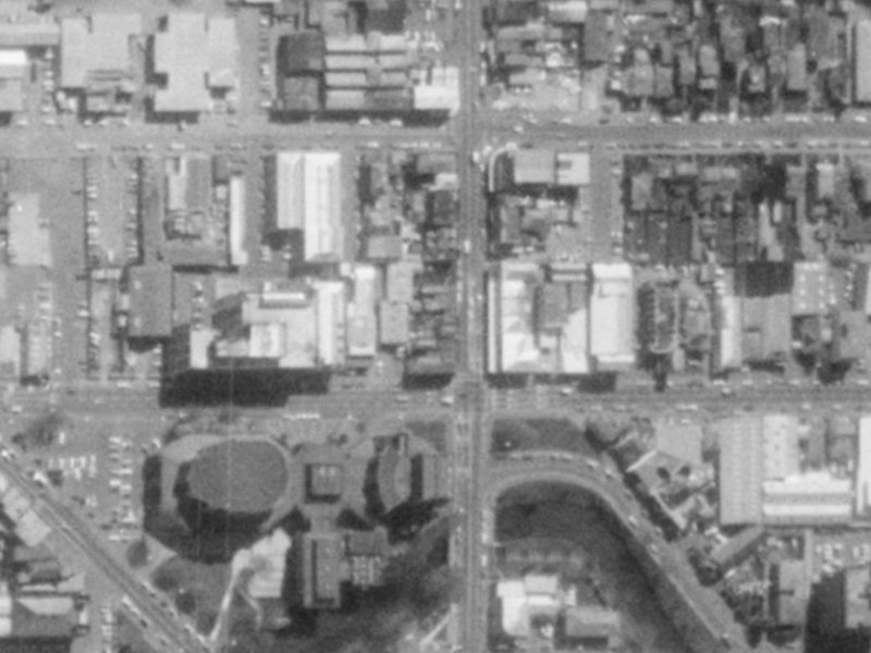 789 Colombo Street from the air, 1975-1979