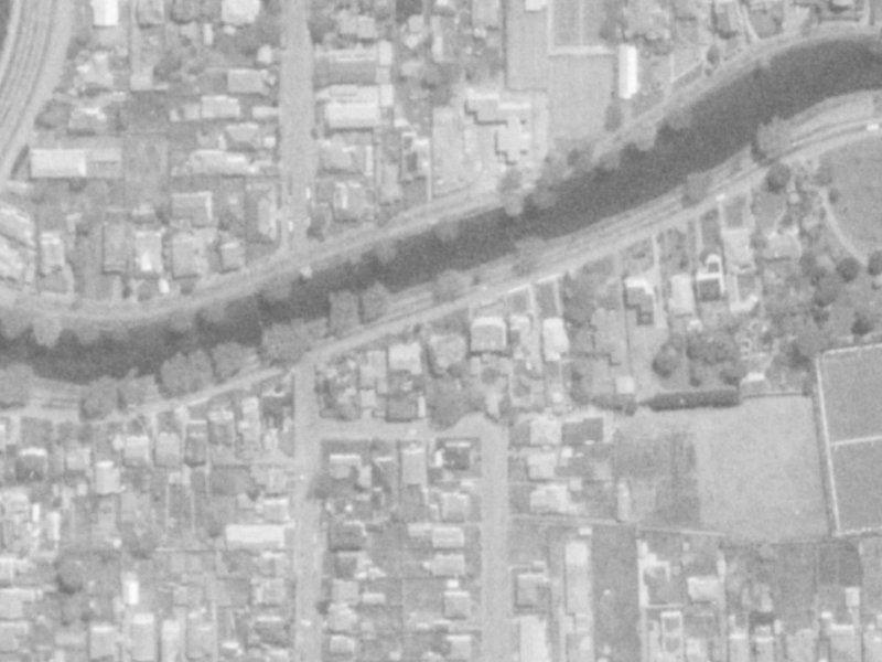 42 Avonside Drive from the air, 1975-1979