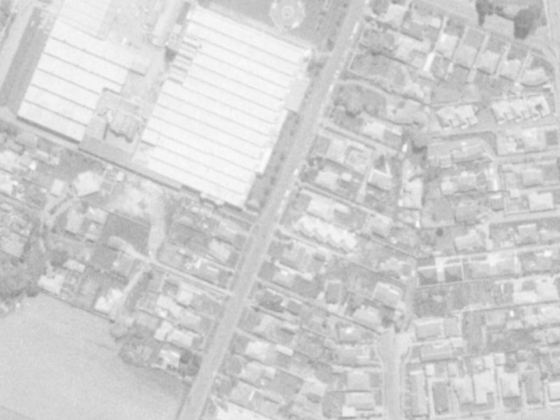 47C/57C Peer Street from the air, 1975-1979