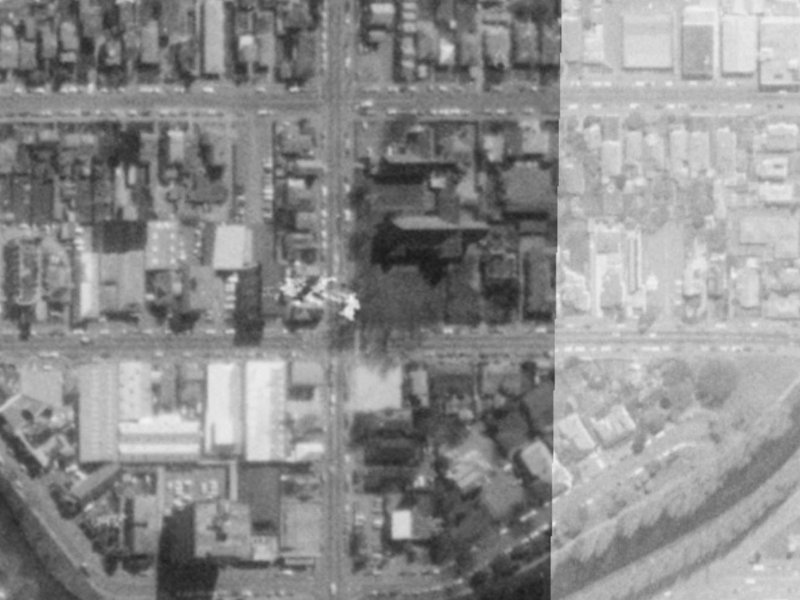 248 Manchester Street from the air, 1975-1979