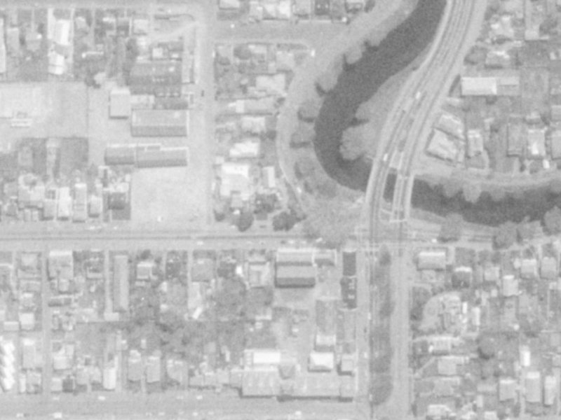 286 Kilmore Street from the air, 1975-1979