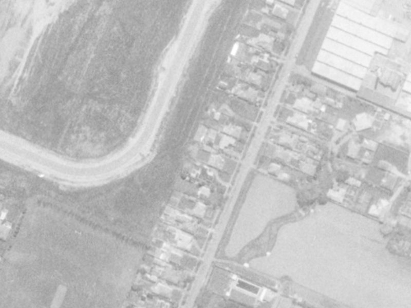 47 Brodie Street from the air, 1975-1979