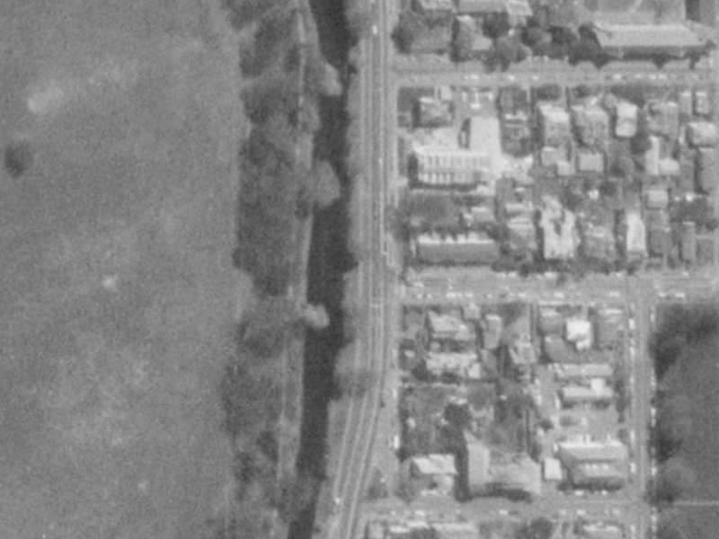 42 Kilmore Street from the air, 1975-1979
