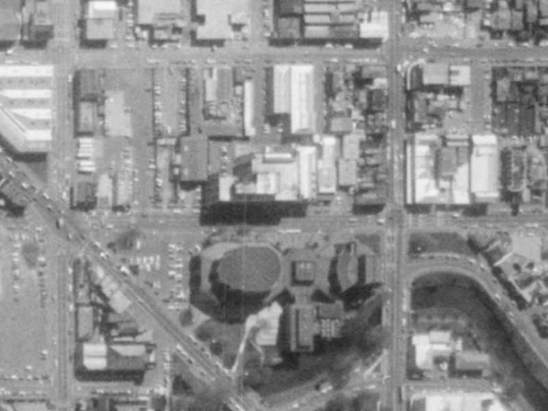 99 Kilmore Street from the air, 1975-1979