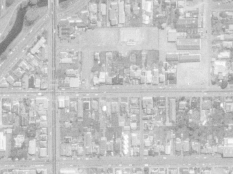 247 Kilmore Street from the air, 1975-1979