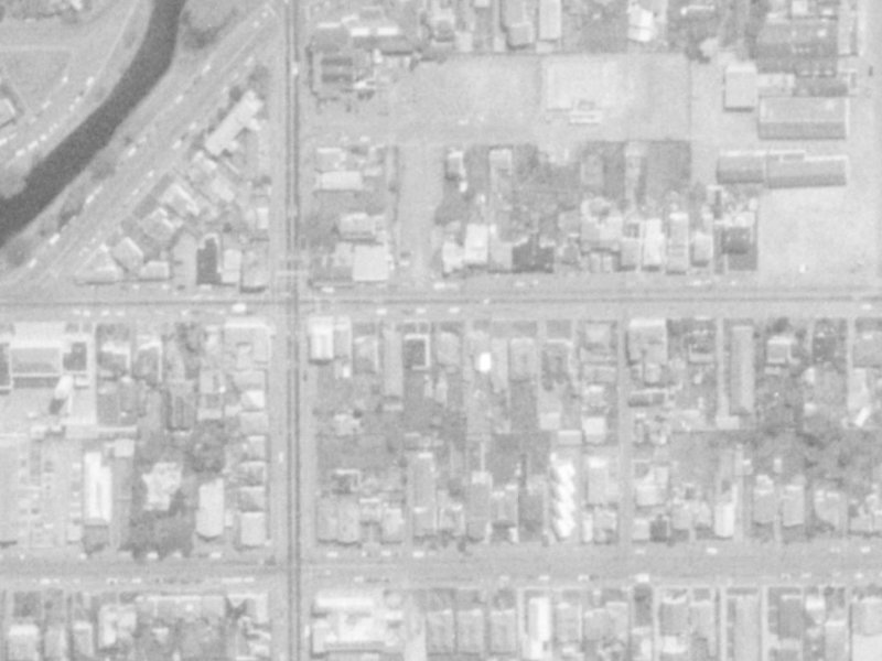 238 Kilmore Street from the air, 1975-1979