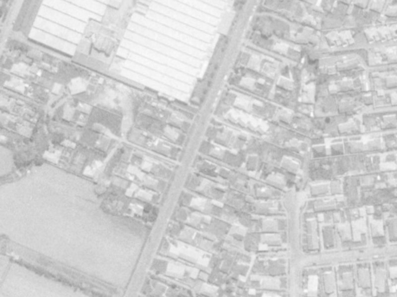 51 Peer Street from the air, 1975-1979