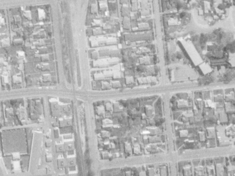 20 Kilmarnock Street from the air, 1975-1979