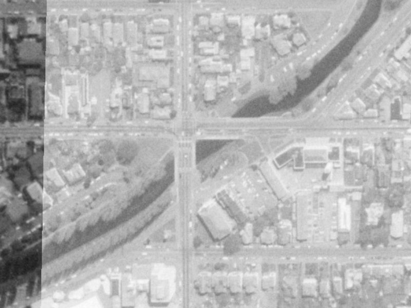 312 Madras Street from the air, 1975-1979