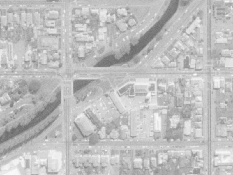200C Kilmore Street from the air, 1975-1979