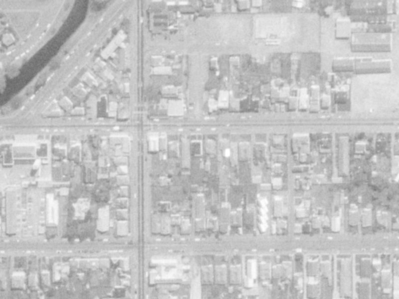 234 Kilmore Street from the air, 1975-1979
