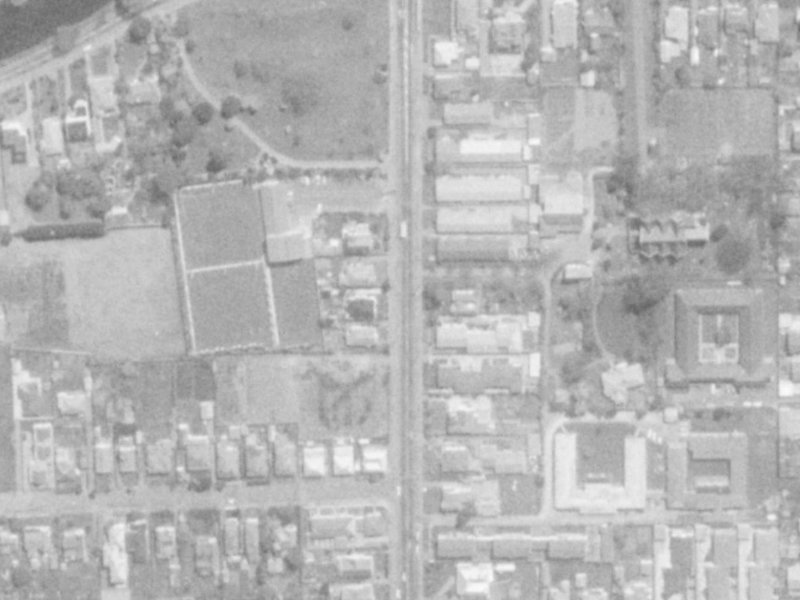 163 Stanmore Road from the air, 1975-1979