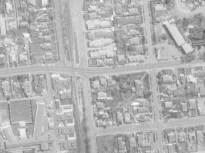 23 Kilmarnock Street from the air, 1975-1979