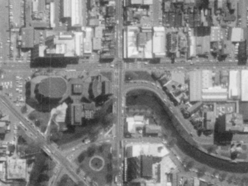 796 Colombo Street from the air, 1975-1979