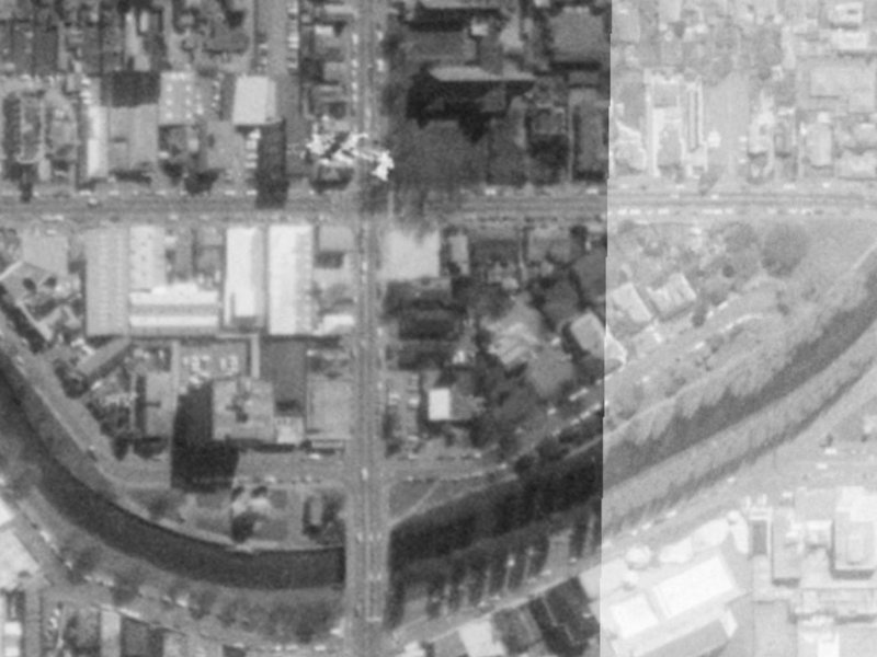 3/244 Manchester Street from the air, 1975-1979
