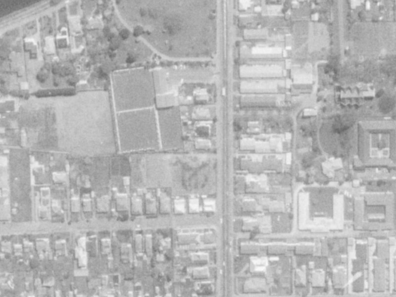159A Stanmore Road from the air, 1975-1979