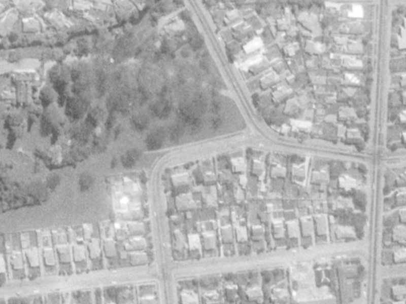 Titoki Street from the air, 1975-1979