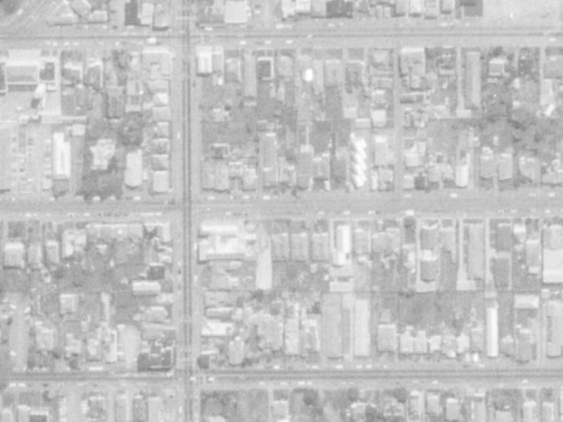 Chester Street East from the air, 1975-1979