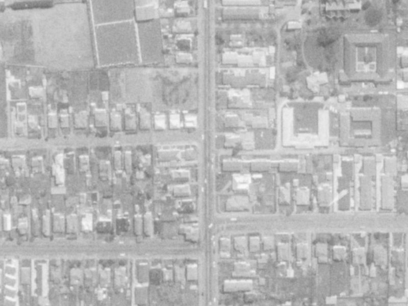 48 Haast Street from the air, 1975-1979