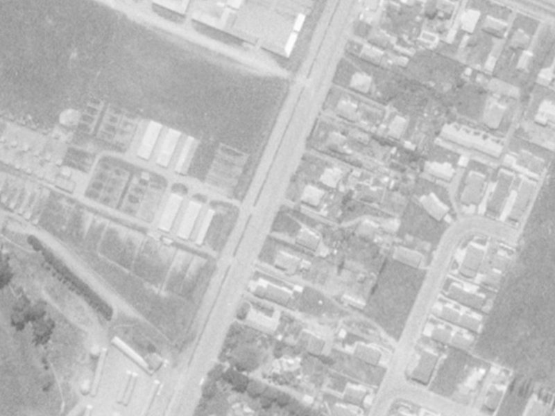 200 Racecourse Road from the air, 1975-1979