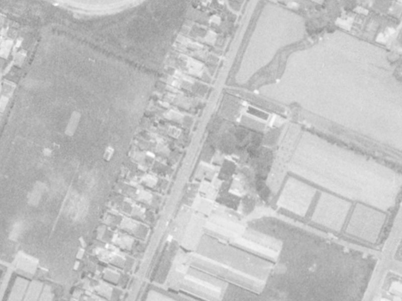 25A Brodie Street from the air, 1975-1979