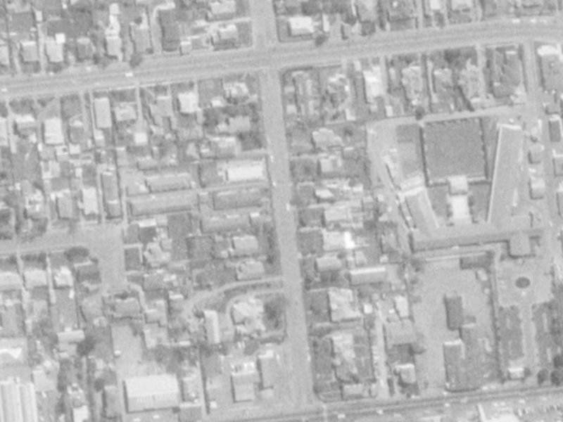 15-17 Harakeke Street from the air, 1975-1979