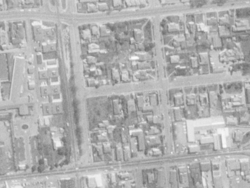 21 Ayr Street from the air, 1975-1979