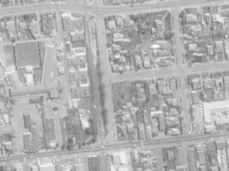 10 Mona Vale Avenue from the air, 1975-1979