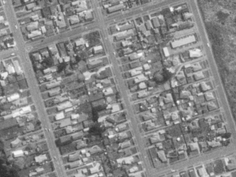 220 Pine Avenue from the air, 1975-1979