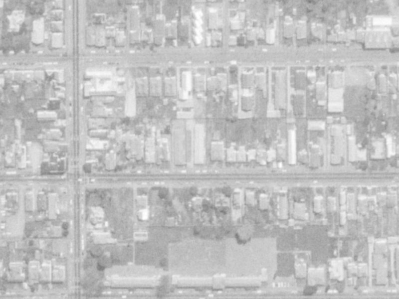 273 Armagh Street from the air, 1975-1979