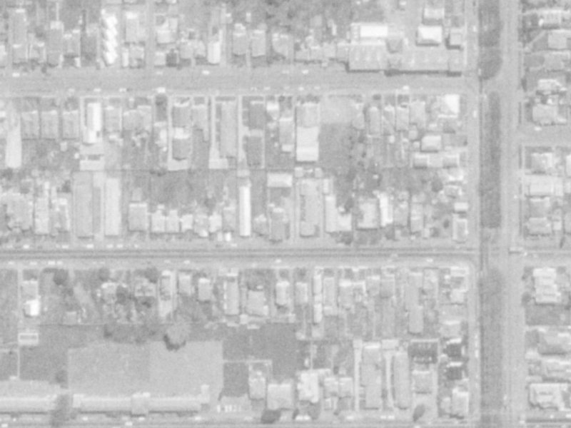 295 Armagh Street from the air, 1975-1979