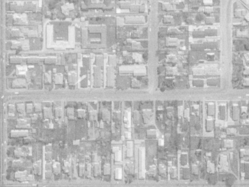 451 Armagh Street from the air, 1975-1979