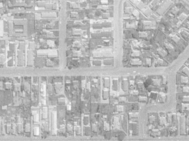 516-520 Armagh Street from the air, 1975-1979