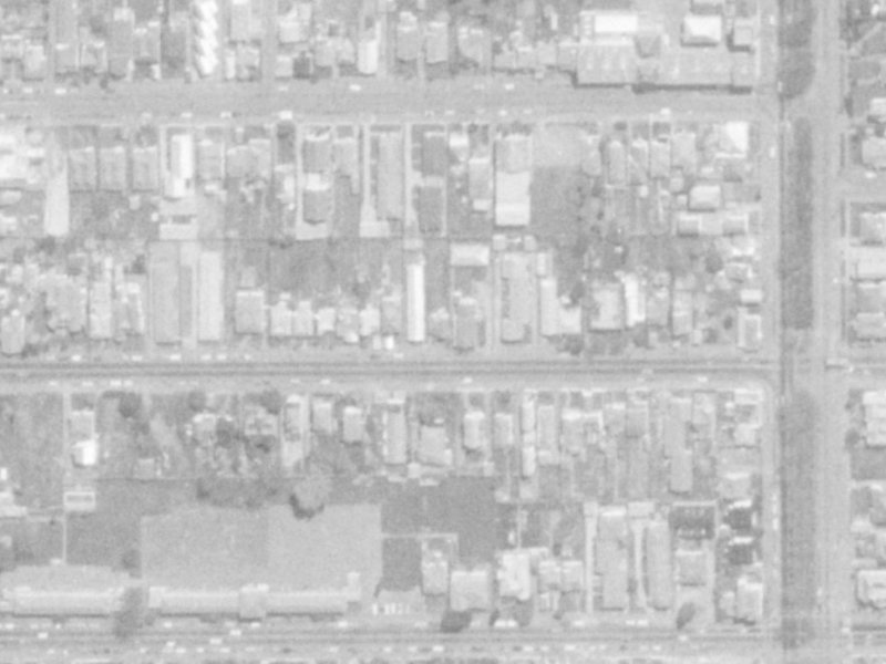 293 Armagh Street from the air, 1975-1979