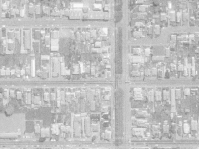 317 Armagh Street from the air, 1975-1979