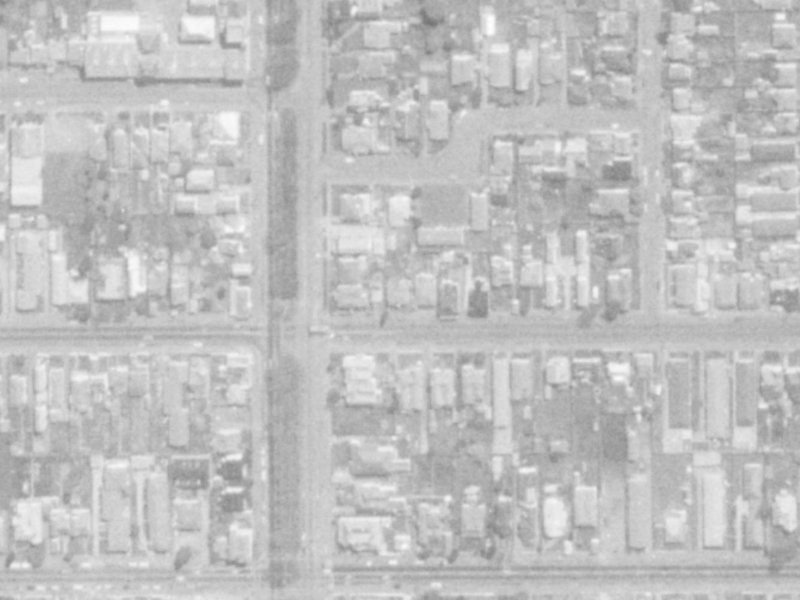 329 Armagh Street from the air, 1975-1979