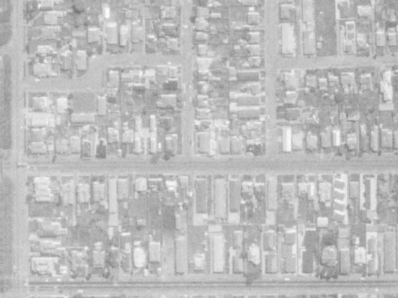 353 Armagh Street from the air, 1975-1979